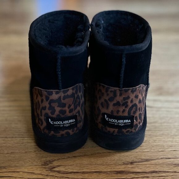 KOOLABURRA BY UGG: YOUTH GIRLS 'KOOLA MINI LEOPARD' SUEDE FASHION BOOTS-SIZE 4 - Picture 4 of 4